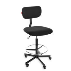 Stolička Black 01 H + RING WH
