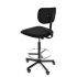 Stolička Black 01 H + RING WH